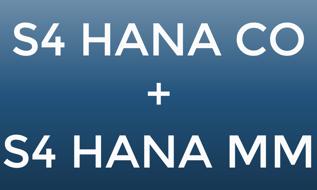 SAP S/4 HANA CO + MM