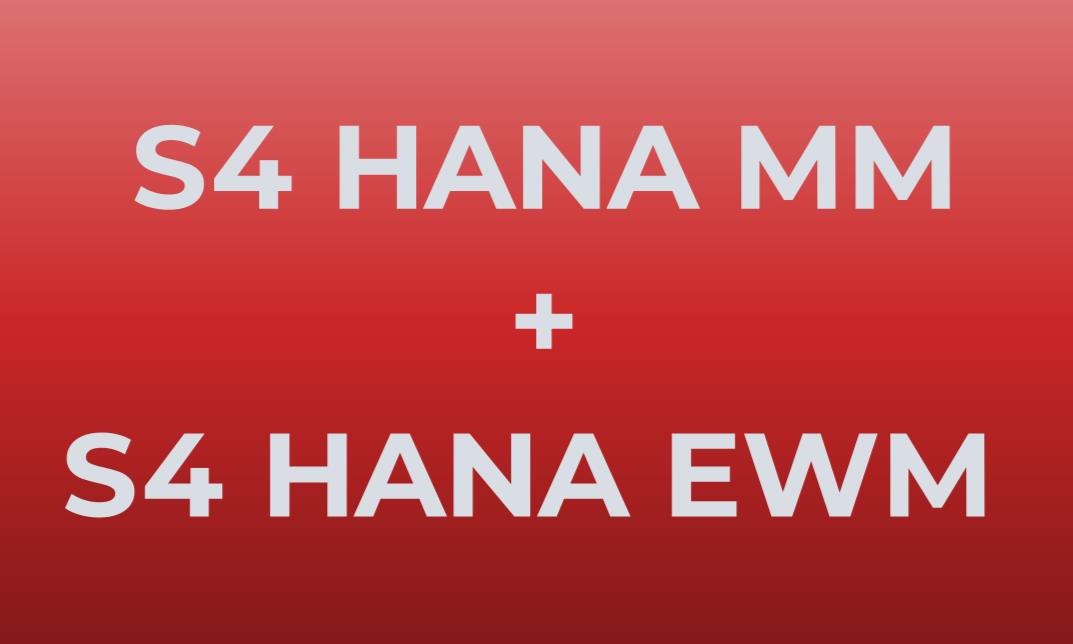 SAP S/4 HANA MM + EWM